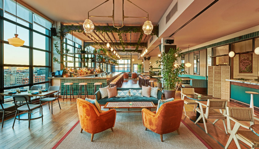 Avroko bar decor ideas at Hoxton hotel Chicago by Avroko